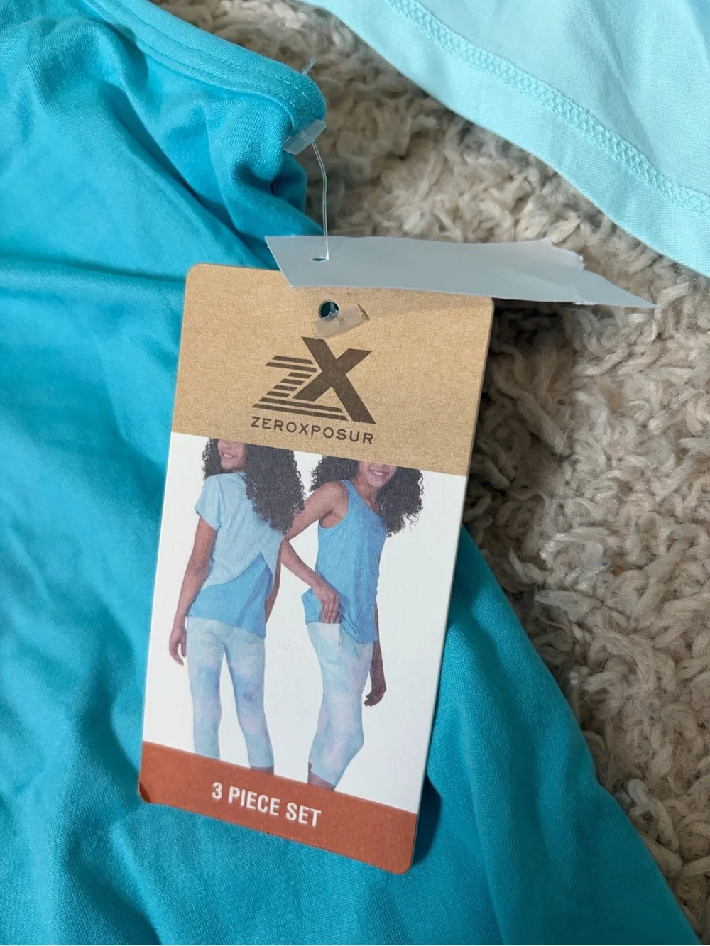 ZeroXposur Aqua 3-Piece Active Set - Tank, Tee & Leggings